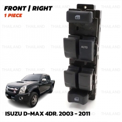 สวิทช์ สวิตช์ กระจกประตู 1 ชิ้น สีดำ สำหรับ Isuzu D-Max 4Dr TFR ปี 2003-2011